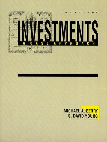 Book Managing Investments: A Case Approach free