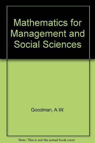 Book Mathematics For Management And Social Sciences free