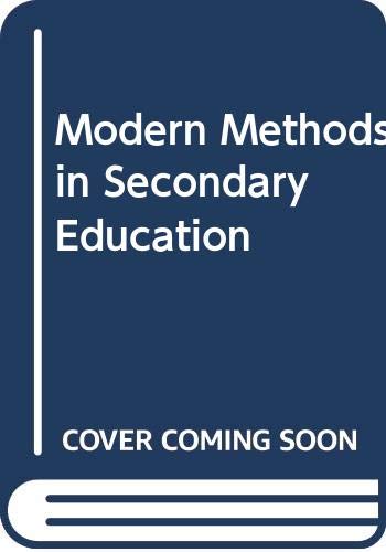 Book Modern methods in secondary education free
