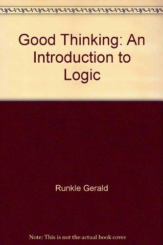 Book Good Thinking: An Introduction to Logic free