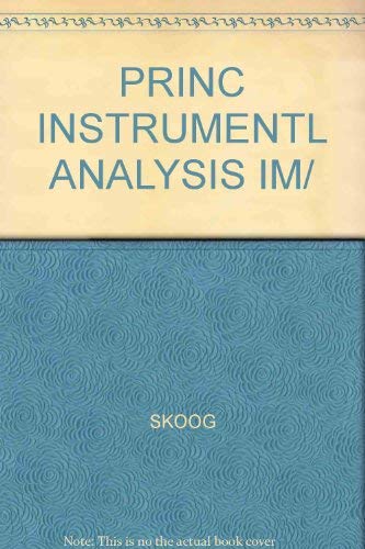 Book Solutions Manual to Accompany Principles of Instrumental Analysis Fourth Edition free