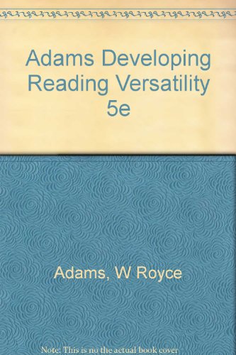 Book Developing Reading Versatility free
