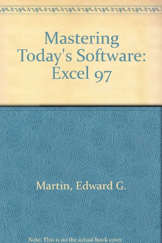 Book Microsoft Excel 97 For Windows (dryden Exact) free
