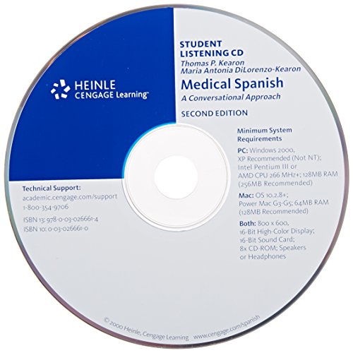 Book Audio CD for Medical Spanish: A Conversational Approach, 2nd free