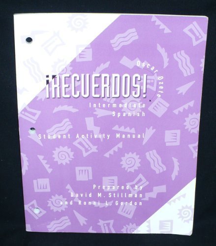 Book Student Activities Manual for Recuerdos!: Intermediate Spanish free