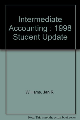 Book Intermediate Accounting : 1998 Student Update free