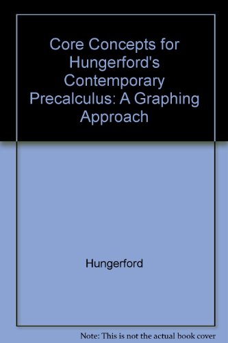Book Core Concepts Video For Hungerford’s Contemporary Precalculus: A Graphing Approach (with Cd-rom), 3rd free