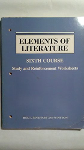 Book Elements Of Literature 6th Course Study And Reinforcement Worksheets free