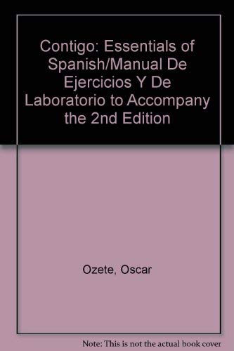 Book Contigo: Essentials of Spanish/Manual De Ejercicios Y De Laboratorio to Accompany the 2nd Edition free