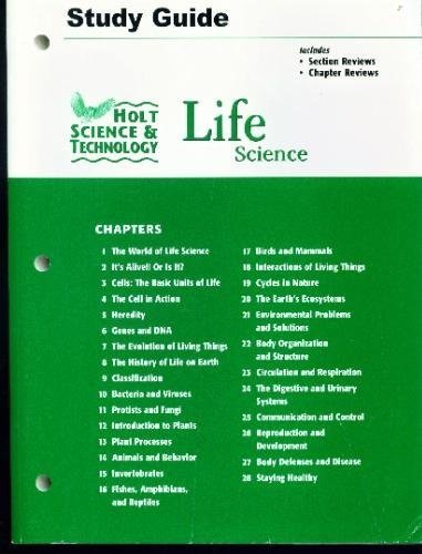 Book Holt Science and Technology: Life Science: Study Guide free