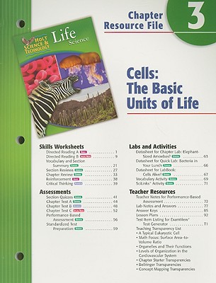 Book Holt Science & Technology Life Science Chapter 3 Resource File: Cells: The Basic Units Of Life free