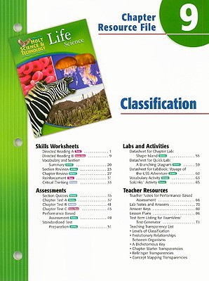 Book Holt Science & Technology Life Science Chapter 9 Resource File: Classification free