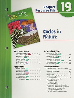 Book Holt Science & Technology Life Science Chapter 19 Resource File: Cycles In Nature free