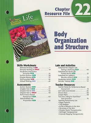 Book Holt Science & Technology Life Science Chapter 22 Resource File: Body Organization And Structure free