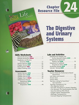 Book Holt Science & Technology Life Science Chapter 24 Resource File: The Digestive And Urinary Systems free