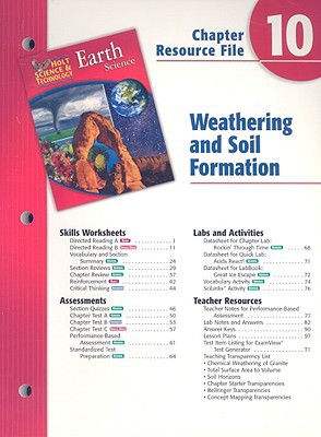 Book Holt Science & Technology Earth Science Chapter 10 Resource File: Weathering And Soil Formation free