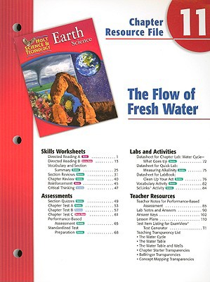 Book Holt Science & Technology Earth Science Chapter 11 Resource File: The Flow Of Fresh Water free