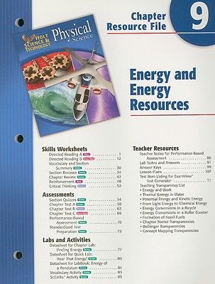 Book Holt Science Spectrum Physical Science Chapter 9 Resource File: Energy And Energy Resources free