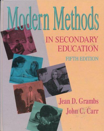 Book Modern Methods in Secondary Education free