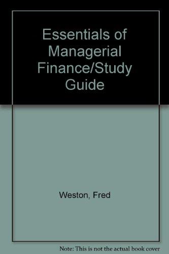 Book Essentials of Managerial Finance/Study Guide free