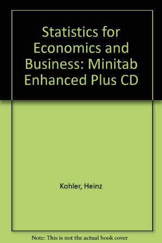 Book Statistics For Economics And Business: Minitab Enhanced Plus Cd free