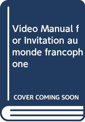 Book Video Manual for Invitation au monde francophone free