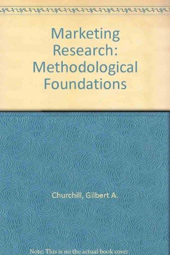 Book Marketing Research: Methodological Foundations free