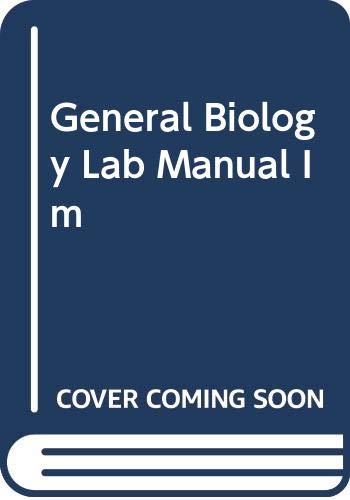 Book Instructor's Manual To The General Biology Laboratory Manual, Investigations Into Life's Phenomena free