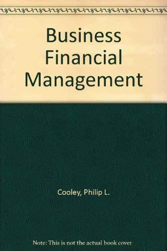 Book Business Financial Management (the Dryden Press Series In Finance) free