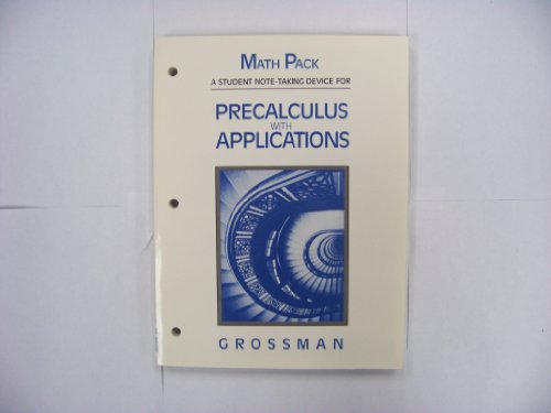 Book Math pack: A student note-taking device for Precalculus with applications free