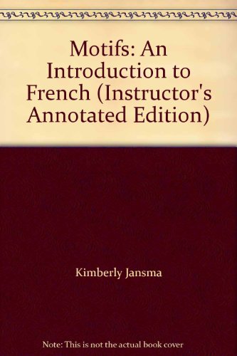 Book Motifs: An Introduction to French (Instructor's Annotated Edition) free