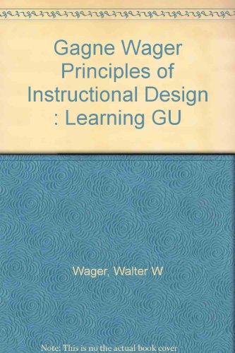 Book Learners Guide to Accompany Principles of Instructional Design free