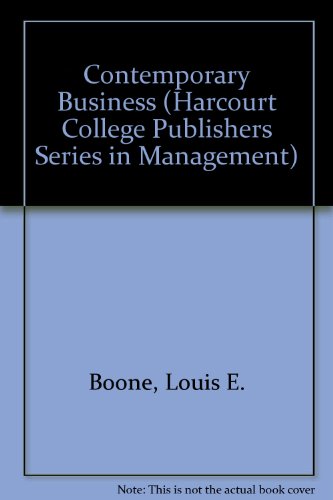 Book Contemporary Business (harcourt College Publishers Series In Management) free