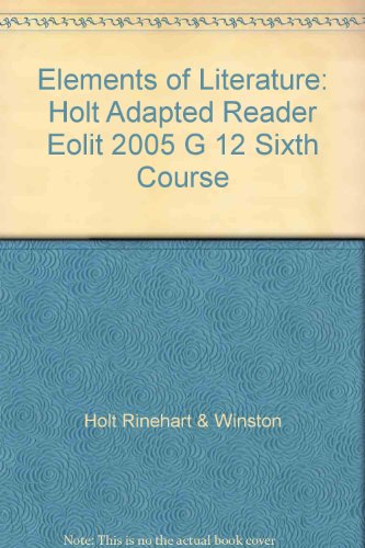 Book Elements of Literature: Adapted Reader Sixth Course free