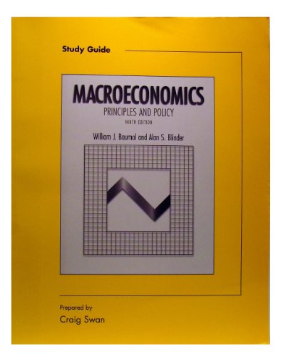 Book Study Guide to accompany Macroeconomics: Principles and Policy, 9th free