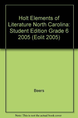 Book Elements of Literature, Grade 6: Holt Elements of Literature North Carolina free