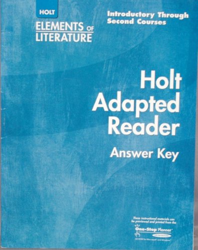 Book Holt Elements of Literature, Grades 6-8: Adapted Reader Answer Key free