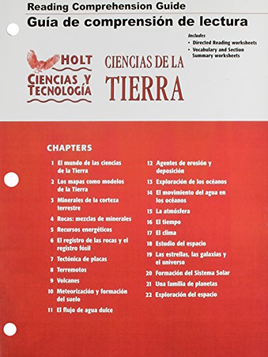 Book Holt Science & Technology: Reading And Comprehension Guide, Spanish Earth Science free