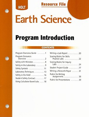 Book Holt Earth Science Resource File: Program Introduction free