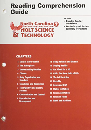 Book Holt Science and Technology North Carolina: Reading Comprehension Guide Grade 7 free