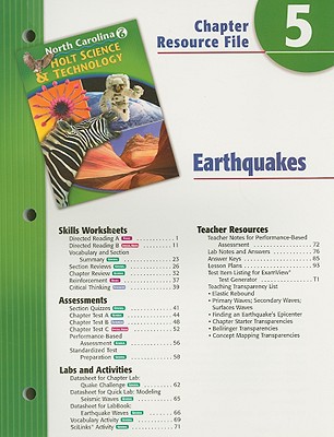 Book Holt Science & Technology North Carolina: Chapter Resource File, Chapter 5 Grade 6 Earthquakes free