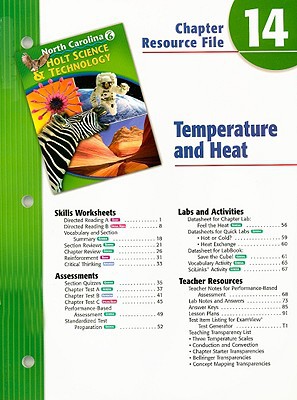 Book Holt Science & Technology North Carolina: Chapter Resource File, Chapter 14 Grade 6 Temperature And Heat free