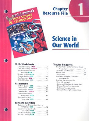 Book North Carolina Holt Science & Technology Chapter 1 Resource File: Science In Our World free