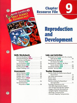 Book North Carolina Holt Science & Technology Chapter 9 Resource File: Reproductive And Development: Grade 7 free