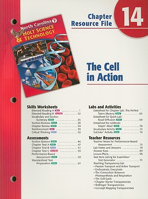 Book North Carolina Holt Science & Technology Chapter 14 Resource File: The Cell In Action: Grade 7 free