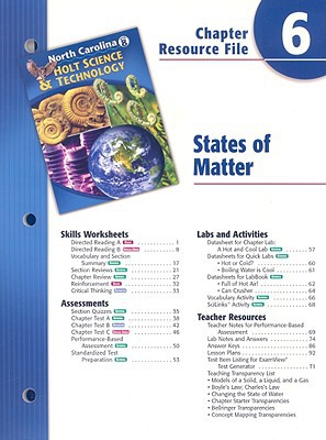 Book North Carolina Holt Science & Technology Chapter 6 Resource File: States Of Matter free
