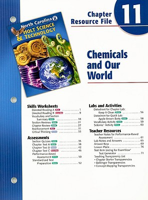 Book North Carolina Holt Science & Technology Chapter 11 Resource File: Chemicals and Our World free
