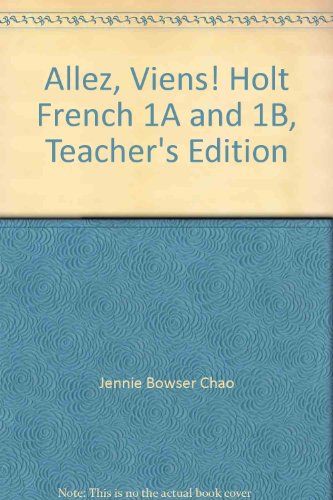 Book Allez, Viens! Holt French 1A and 1B, Teacher's Edition free