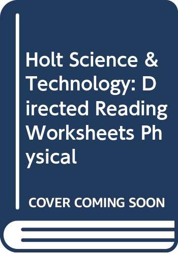 Book Holt Science & Technology: Directed Reading Worksheets Physical free