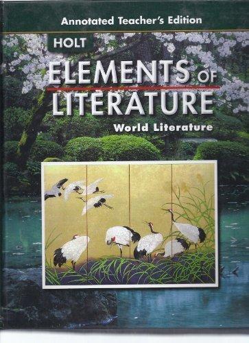 Book Elements of Literature: World Literature, Annotated Teacher's Edition free